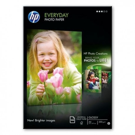 HP Papier photo polyvalent semi-glacé 200 g/m², A4, 100&nbsp;feuilles
