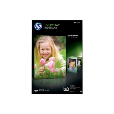 HP Papier photo 10 x 15 brillant Everyday - 100 feuilles