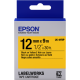 EPSON LK-4YBP Ruban 12mm x 9m noir sur jaune